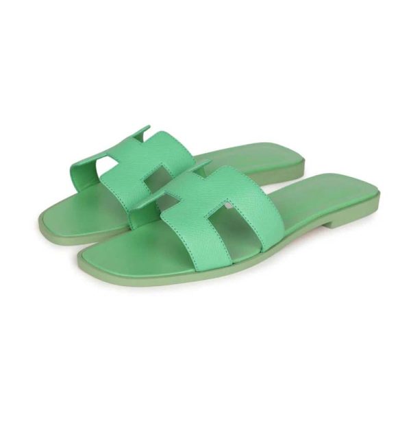 Hermès Oran Sandal Vert Promme Epsom 39 EU
