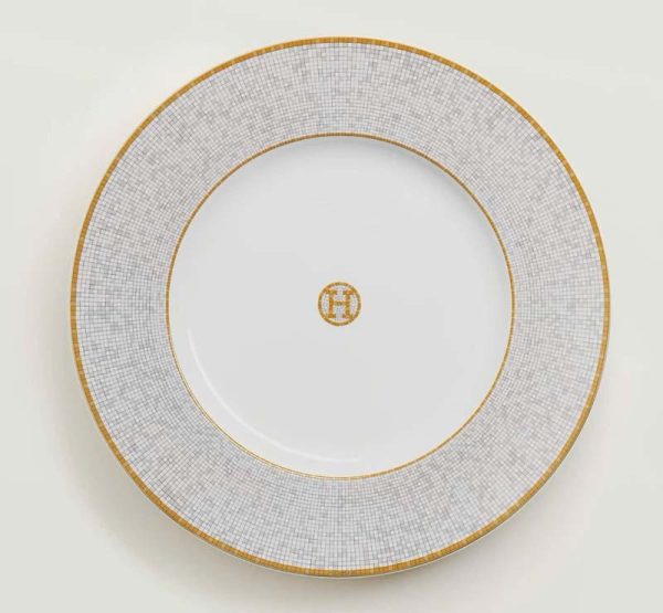 Mosaique au 24 gold presentation plate