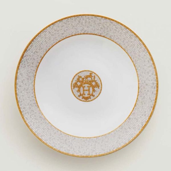 Mosaique au 24 gold round deep platter